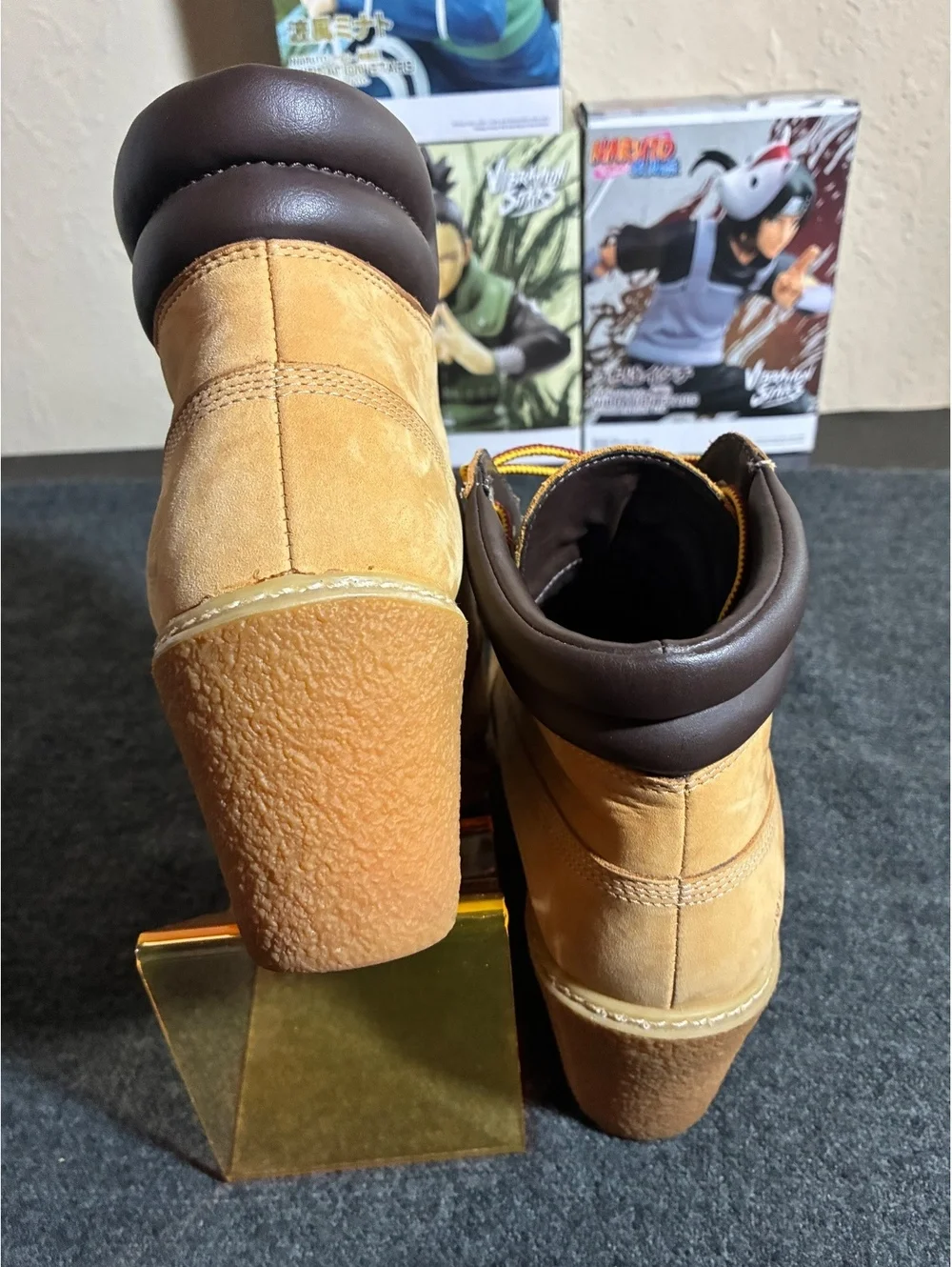 Timberland Women's Wedge Ankle Boots Size 10 Wheat Nubuck Leather